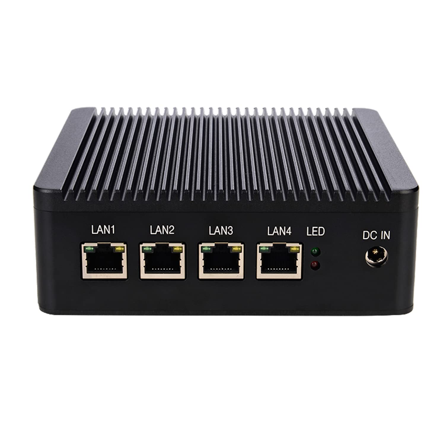 Міні ПК HUNSN RC01 J1900 4 x Intel I211 LAN 2 x USB HDMI VGA SIM Slot Barebone System, фото №1