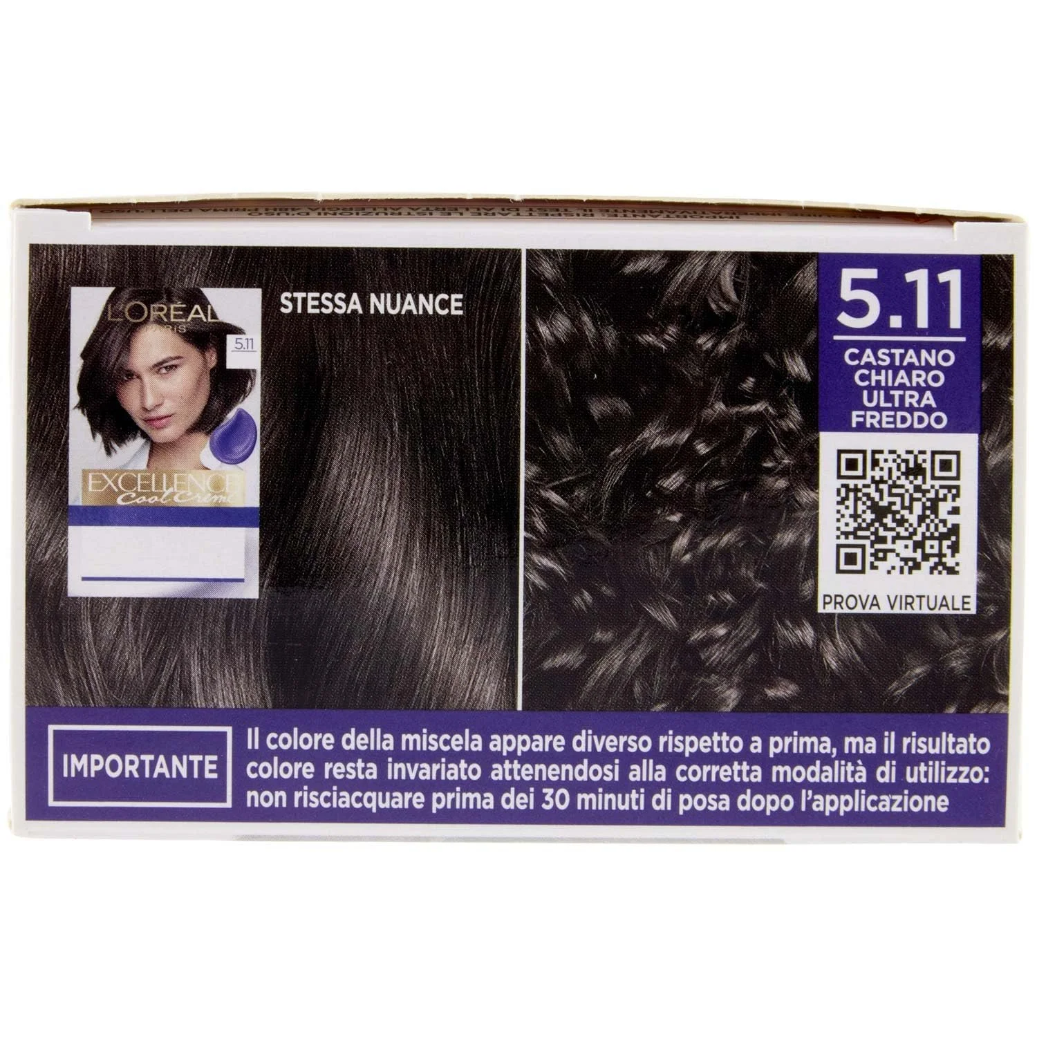 Фарба для волосся L'Oréal Paris Excellence 5.11 Cool, 1 шт, фото №5 Фарба для волосся L'Oréal Paris Excellence 5.11 Cool, 1 шт, фото №5