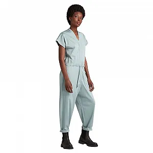 Жіночий комбінезон G-Star Button Text Jumpsuit Synthetic Blue - S synthetic.ua - Фото 1