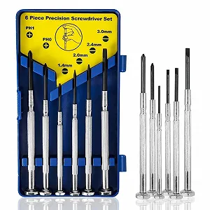 Набір викруток для окулярів 6 в 1 прецизійний для ремонту годинників та електроніки - Фото 1