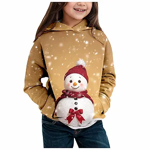 Світшот Різдвяний для, дитяча толстовка з довгими рукавами та модним принтом - Фото 1