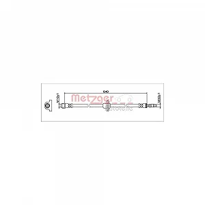 Гальмівний шланг METZGER 4112083 GREENPARTS для BMW, передня вісь зліва - Фото 1