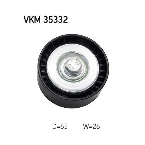 Обводной/направляющий ролик SKF VKM 35332 поликлинового ремня OPEL VAUXHALL верхний, фото №2