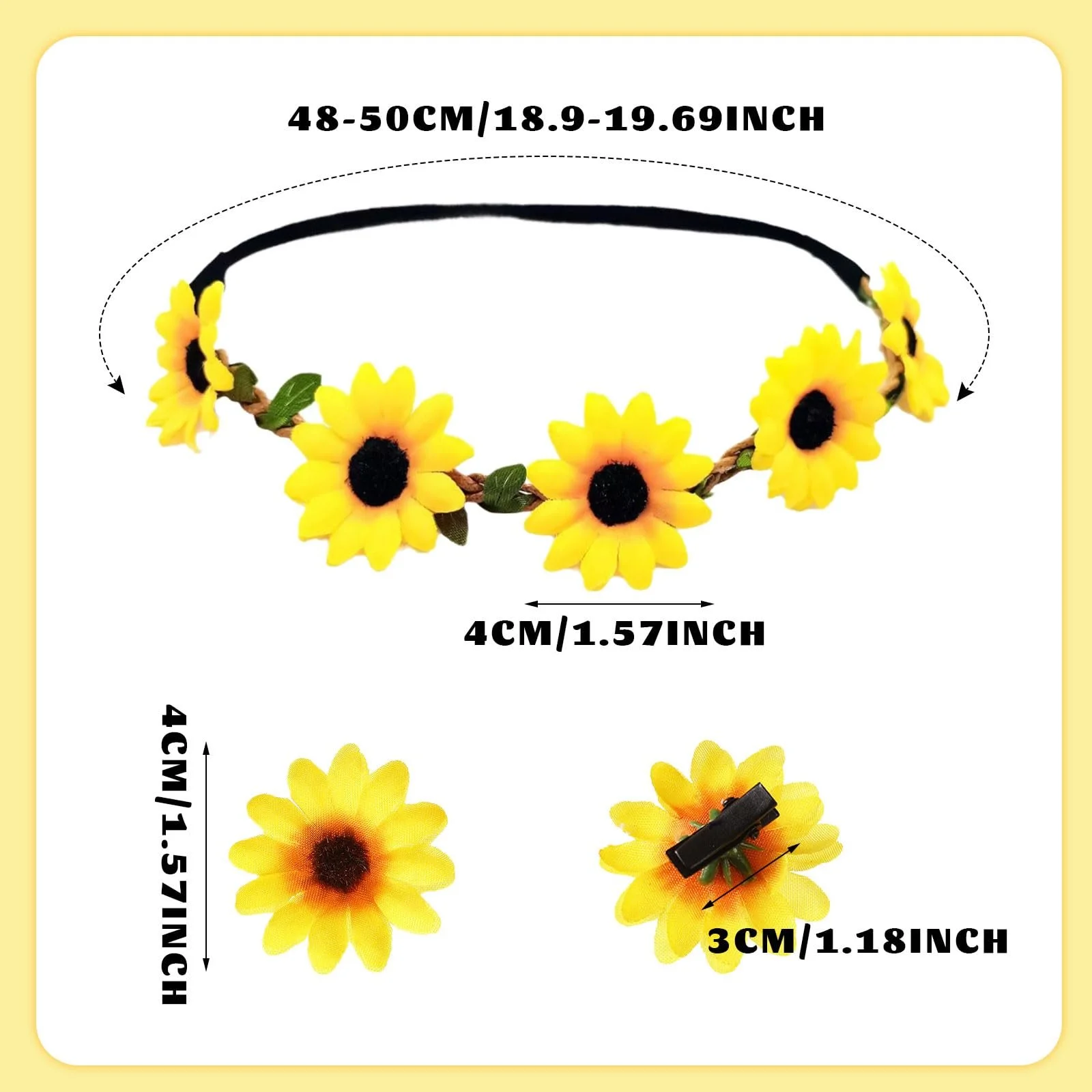 Набор: венок из подсолнухов, фото №2
