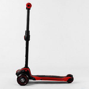 Самокат трехколесный алюминиевый руль Best Scooter MAXI PU колеса со светом 60 кг Red 102924 synthetic.ua - Фото 1