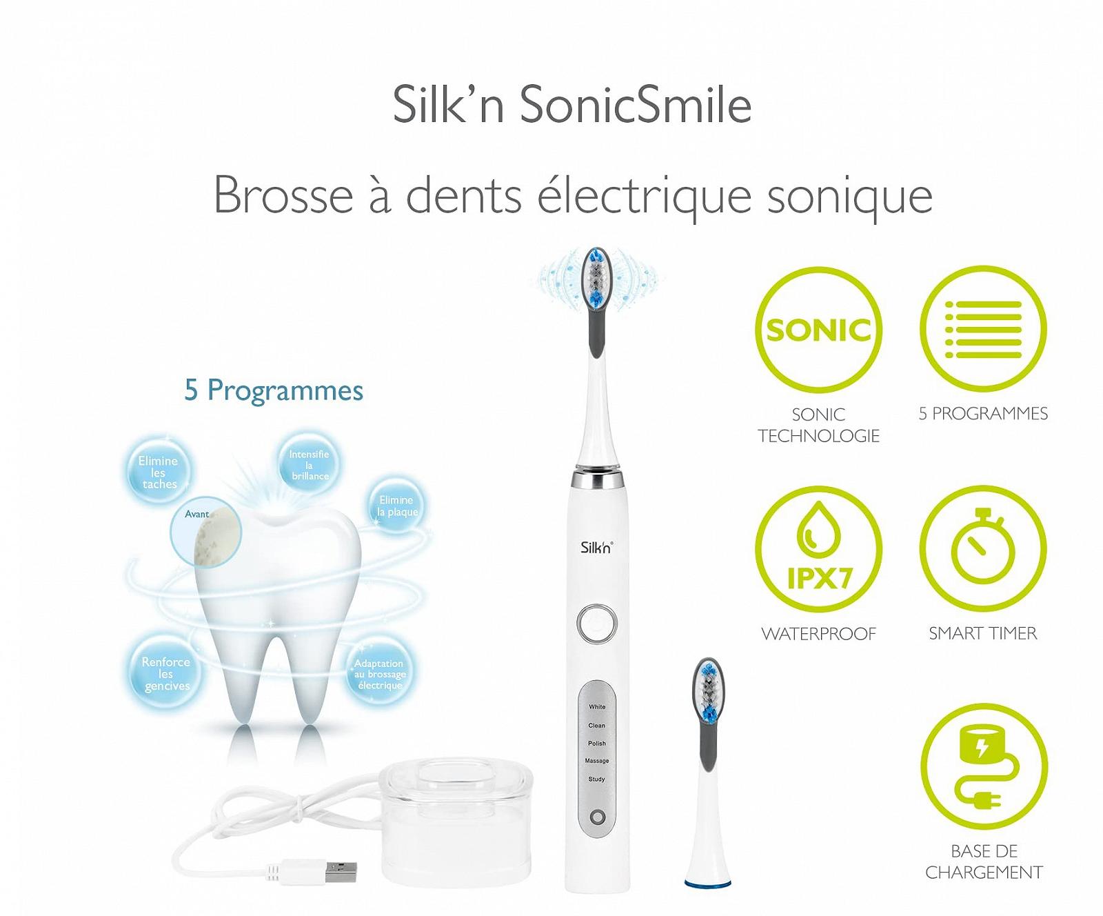 Звуковая Электрическая Зубная Щетка Silk'n SonicSmile Черный, фото №3