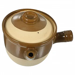 Горшок глиняный термостойкий для приготовления трав с ручкой - Фото 1