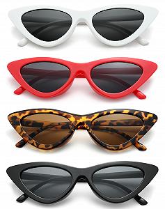 Сонцезахисні окуляри Котяче око Unning Набір з 4 штук Вінтажні Ретро Тонкі - Фото 1