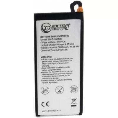 Аккумуляторная батарея EXTRADIGITAL Samsung Galaxy J5 2017 (EB-BJ530ABE) 3000 mAh BMS6422, фото №1