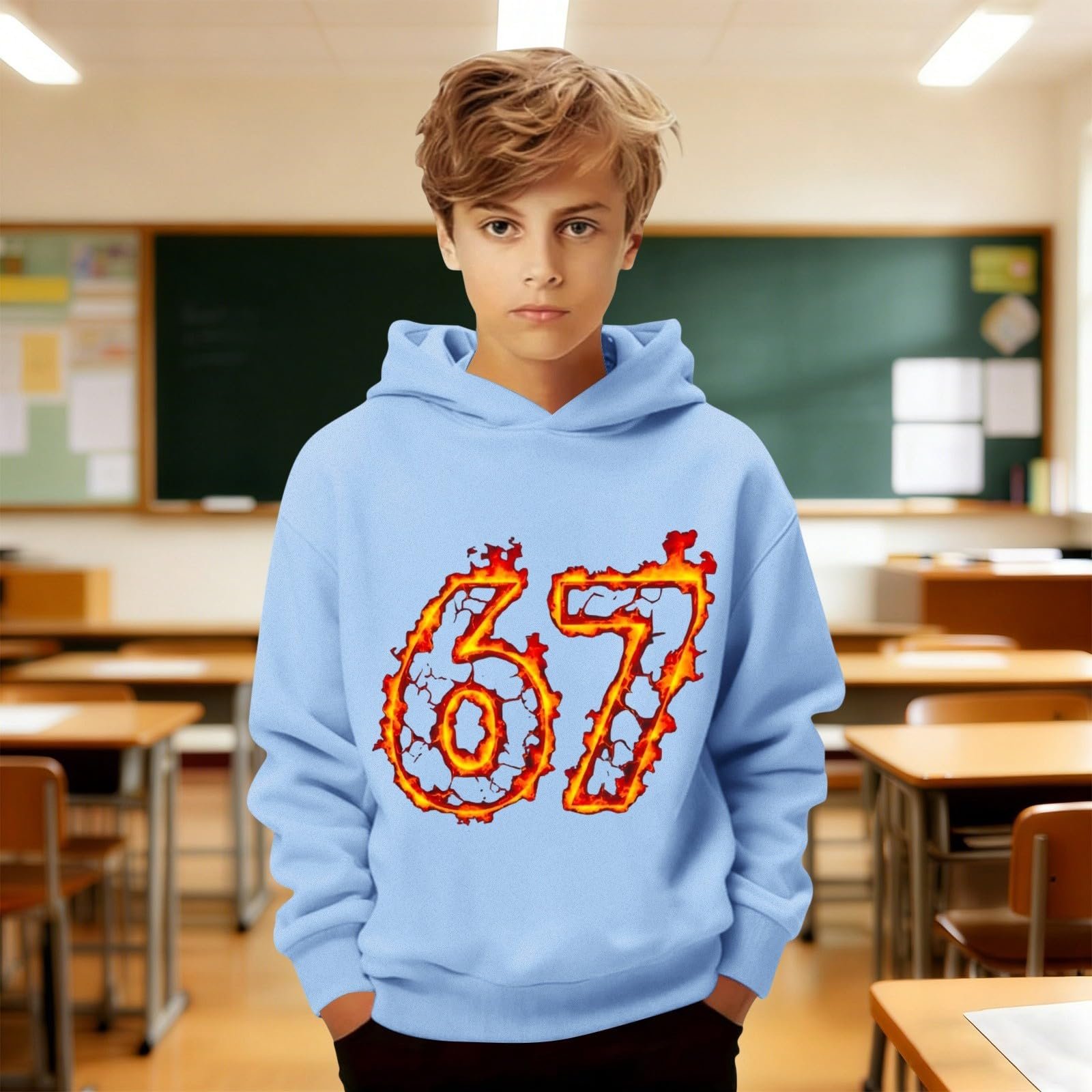 Худи Generisch 67 Fun Meme 6 7 Meme Costume Six Seven Черный, фото №2 Худи Generisch 67 Fun Meme 6 7 Meme Costume Six Seven Черный, фото №2