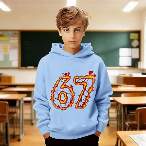 Худи Generisch 67 Fun Meme 6 7 Meme Costume Six Seven Черный synthetic.ua - Фото 1