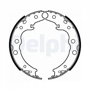 Комплект гальмівних колодок DELPHI LS2125 для SUBARU TOYOTA CHEVROLET - Фото 1