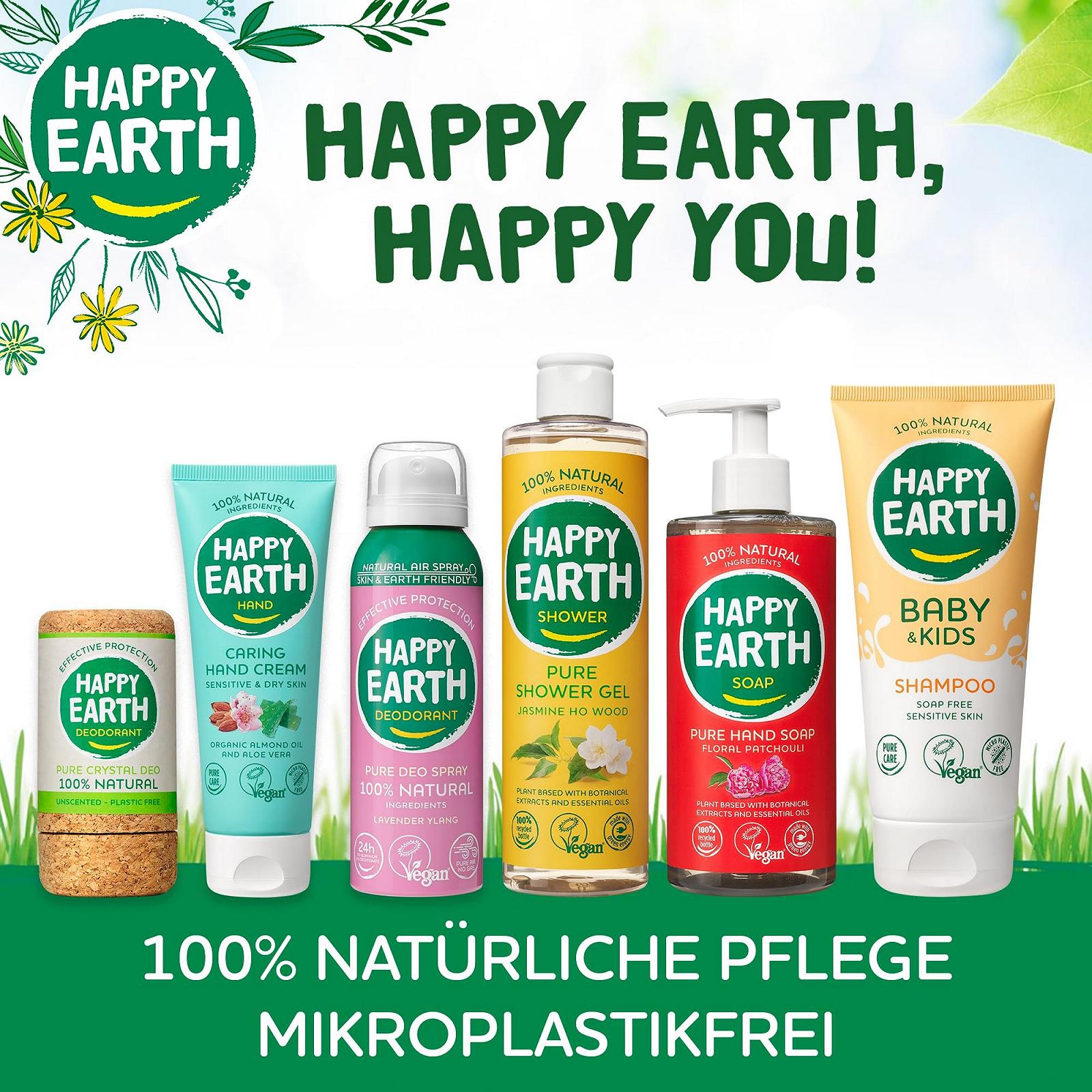 Гель для душа Happy Earth Floral Patchouli 100% натуральный веганский, 300 мл, фото №6