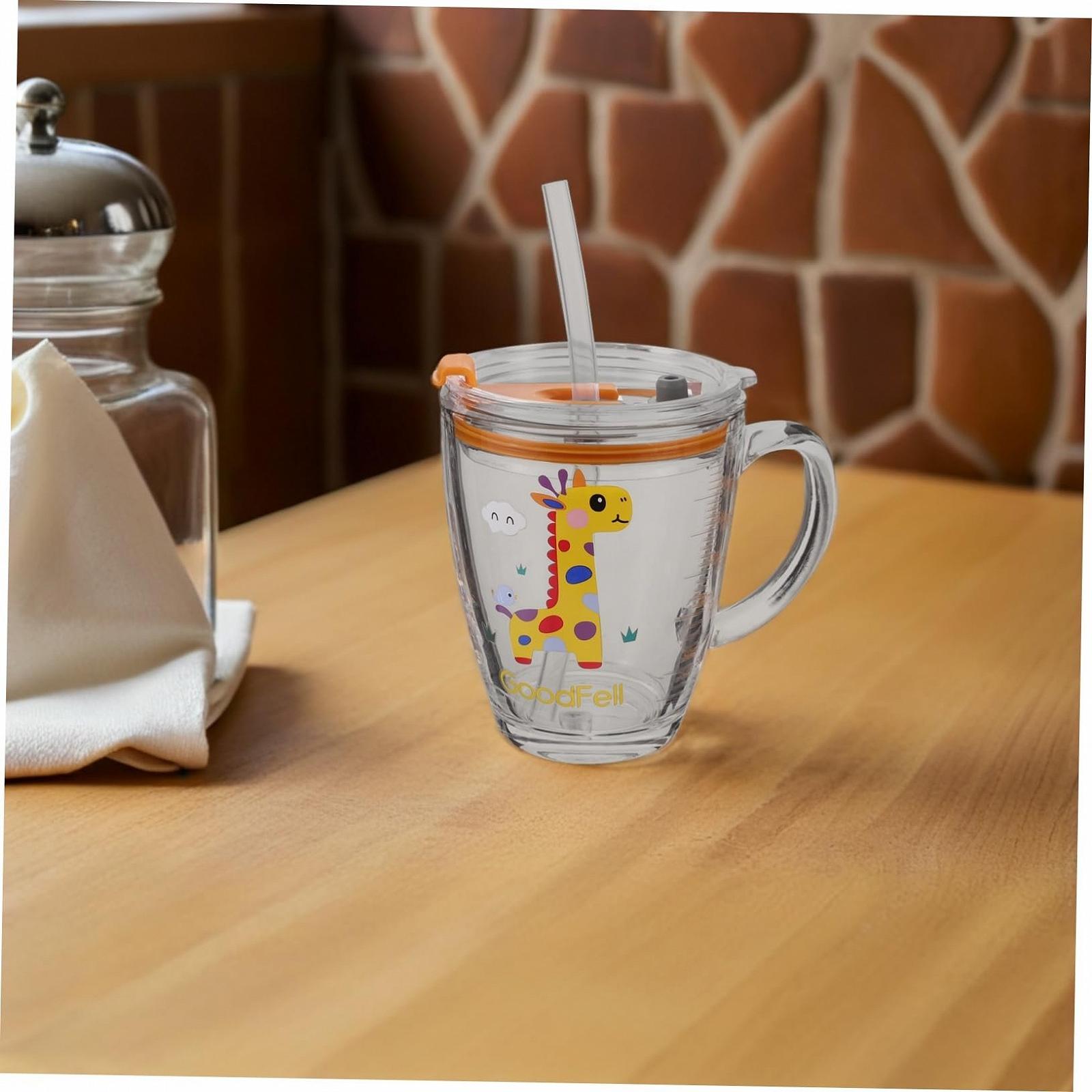 Склянка з ручкою Ipetboom для хлопчиків і дівчаток з кришкою, соломинкою та мірною шкалою, фото №6