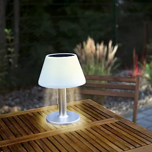 Настільна світлодіодна сонячна лампа EASYmaxx Maxxmee LED Solar 4-8 год Срібляста synthetic.ua - Фото 1