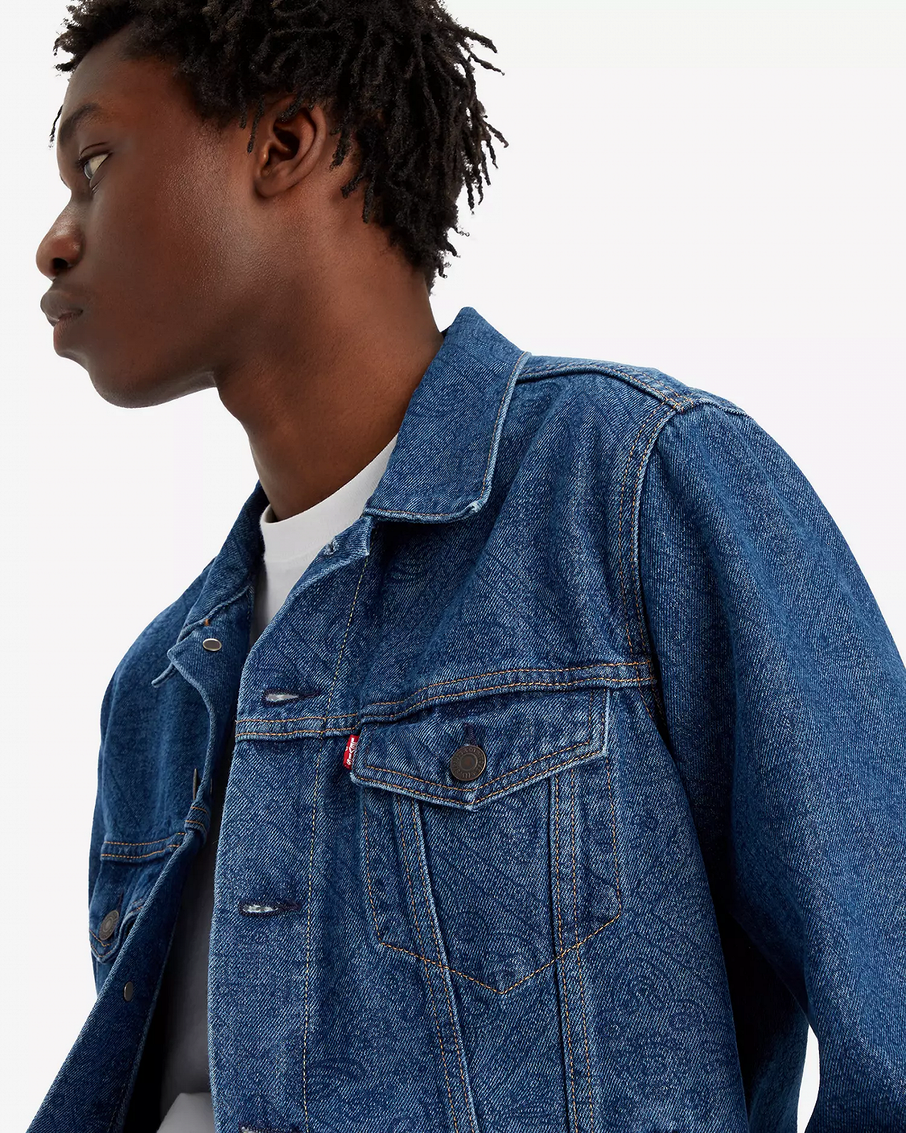 Мужская куртка Levis - The Trucker Jacket Watermarks Embossed - XS, фото №4