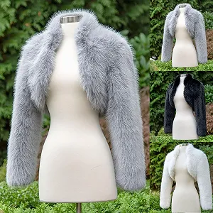 Куртка зі штучного хутра Жіноча Коротка synthetic.ua - Фото 1