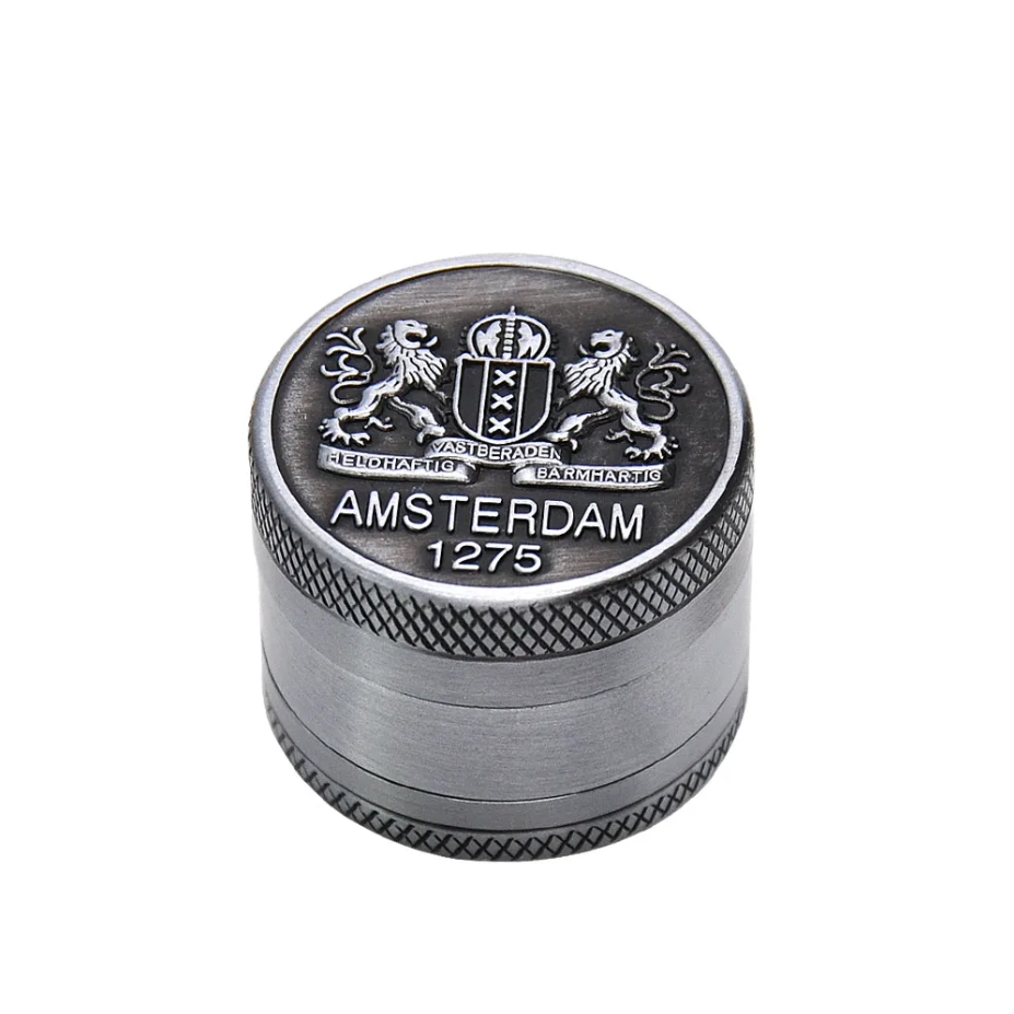 Гриндер для измельчения табака Амстердам HL-243 Amsterdam 1275 Silver 14963, фото №1 Гриндер для измельчения табака Амстердам HL-243 Amsterdam 1275 Silver 14963, фото №1