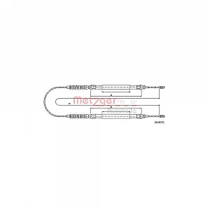 Трос стоянкового гальма METZGER 10.4725 для CITROËN FIAT PEUGEOT задній - Фото 1