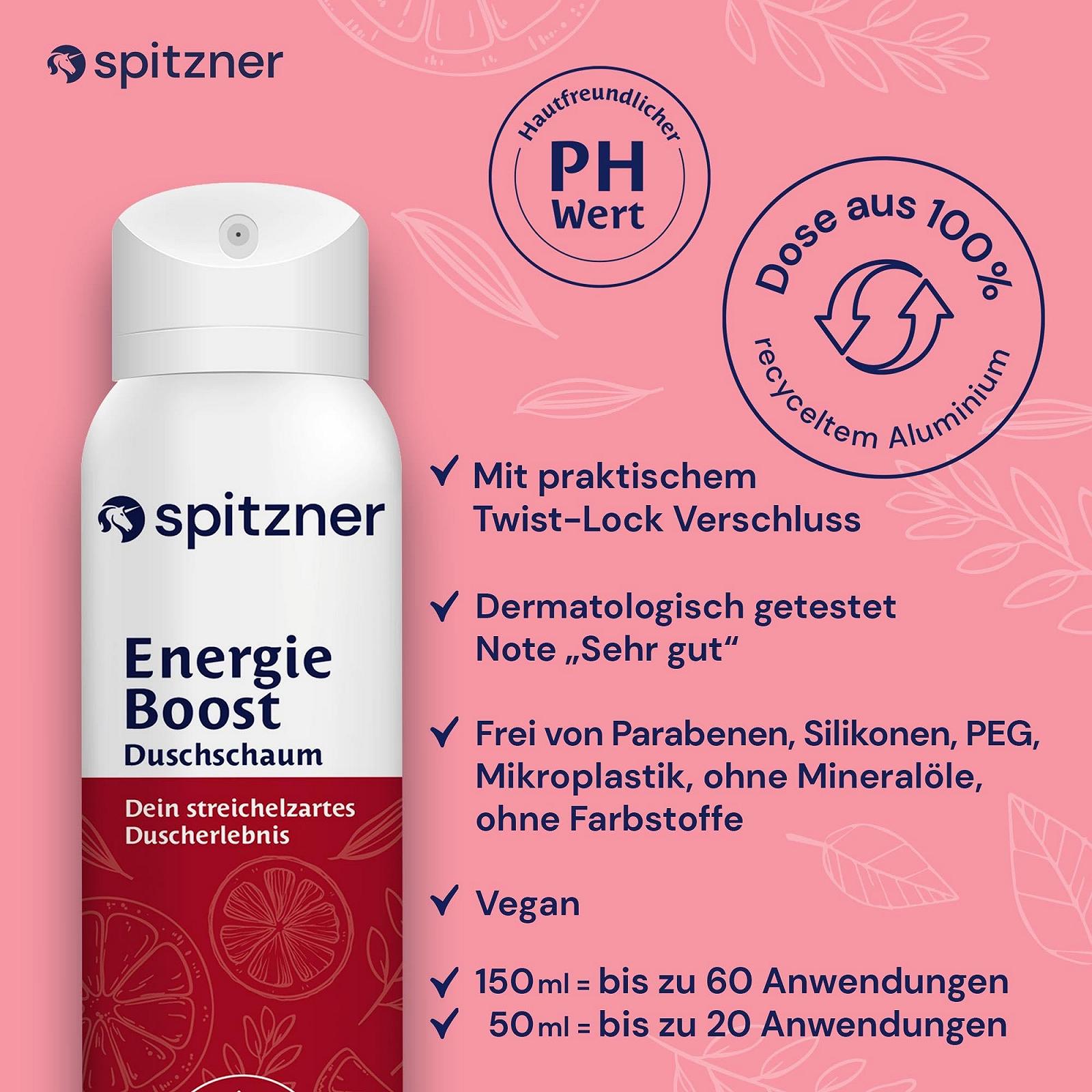 Мус для душу Spitzner Energy 4 х 50 мл, фото №4 Мус для душу Spitzner Energy 4 х 50 мл, фото №4