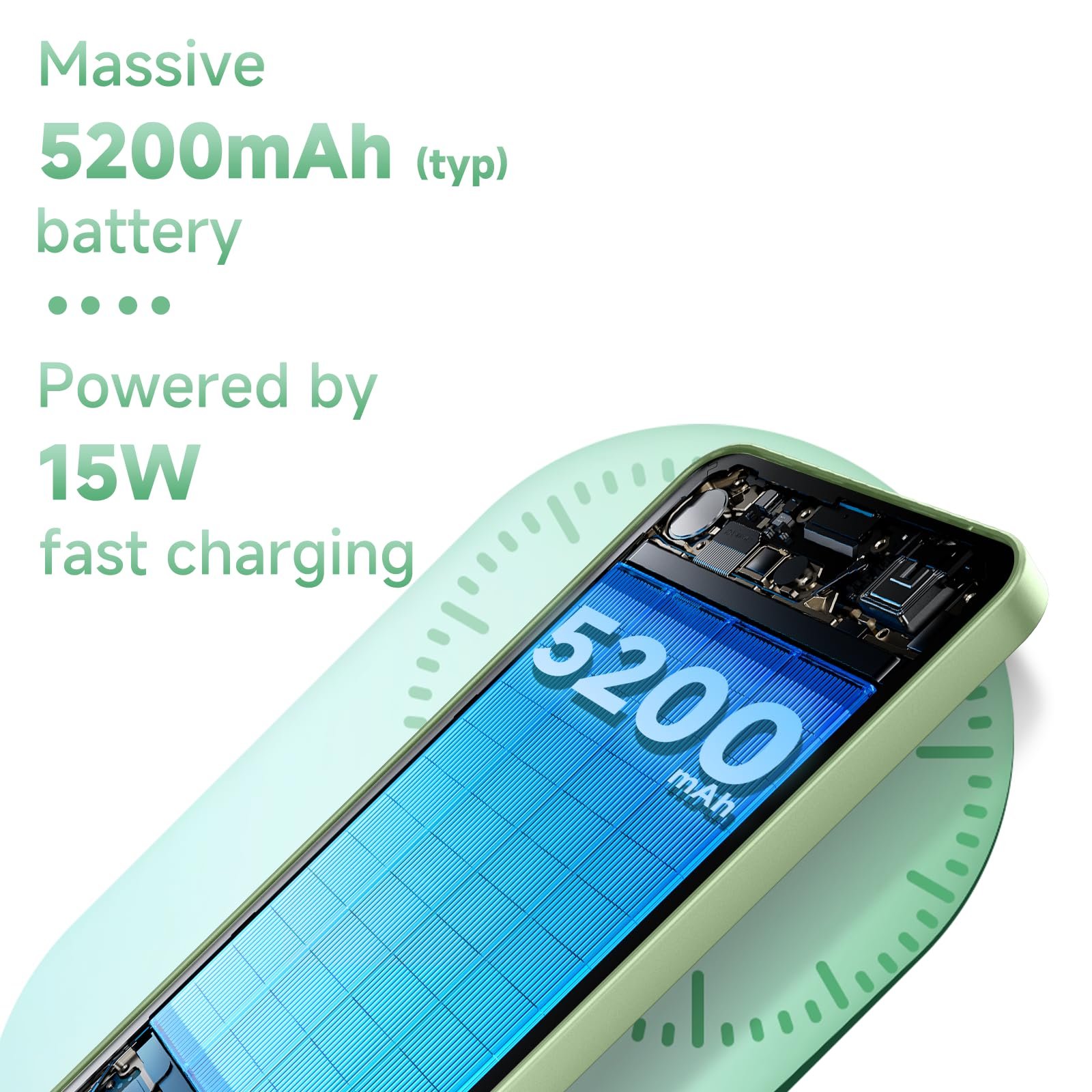 Смартфон XIAOMI Redmi A5 4/128ГБ 6,88" 120Гц 32МП AI 5200 мАч Green, фото №6