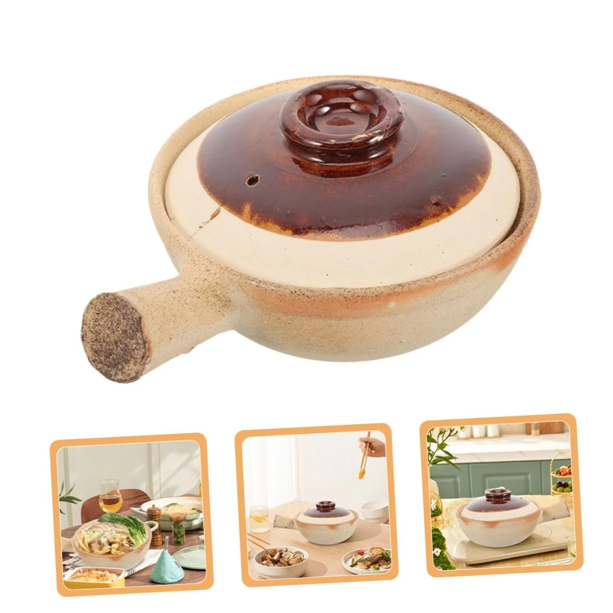 Ківш VALICLUD керамічний з кришкою для супу та тушкування, фото №3