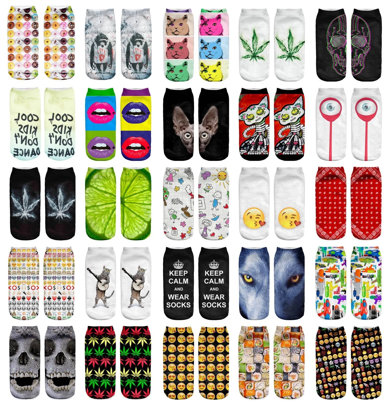 Шкарпетки спортивні Novelty Trainer Half Socks з 3D дизайном [001], фото №3