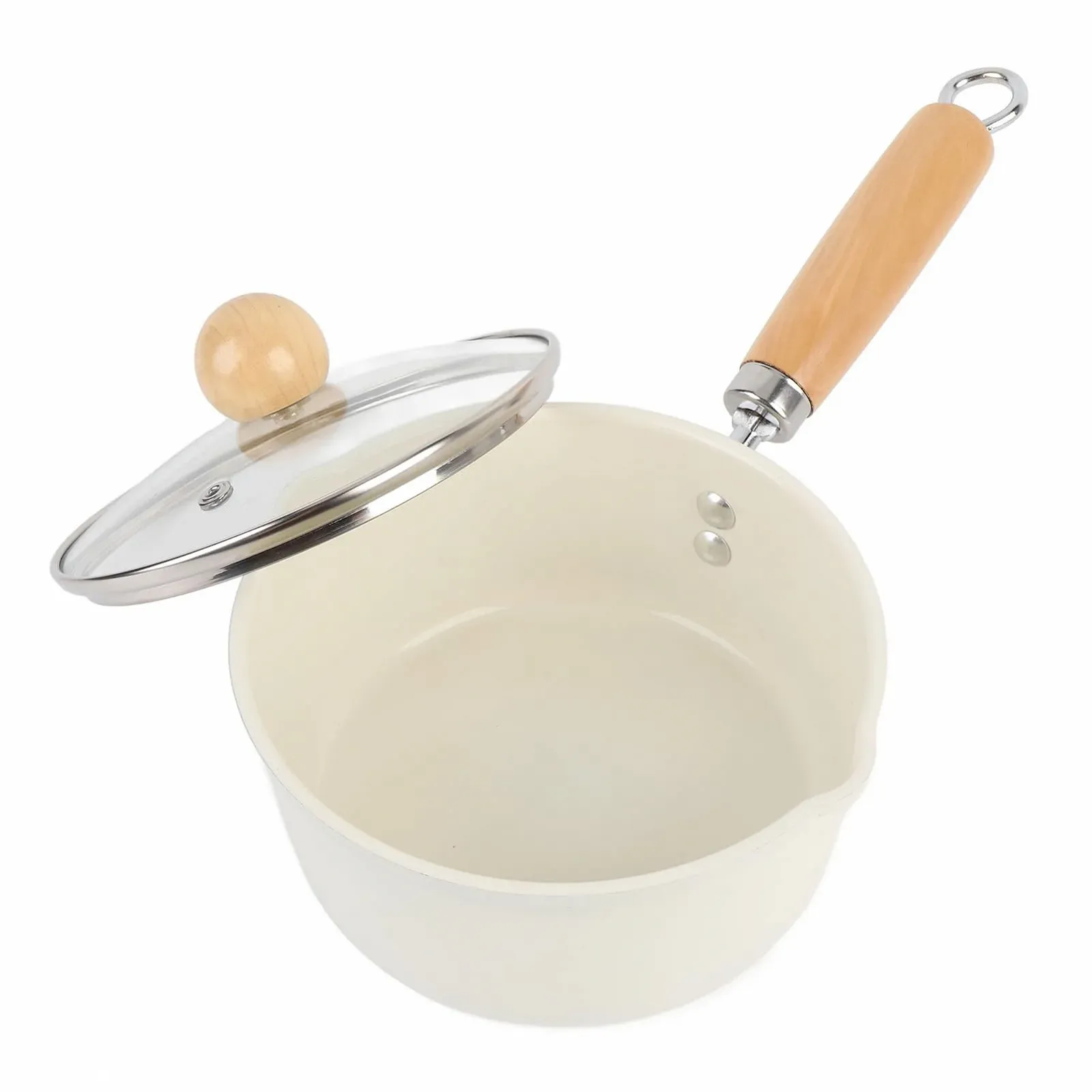 Ковш Pssopp антипригарный для одной порции с деревянной ручкой, фото №1