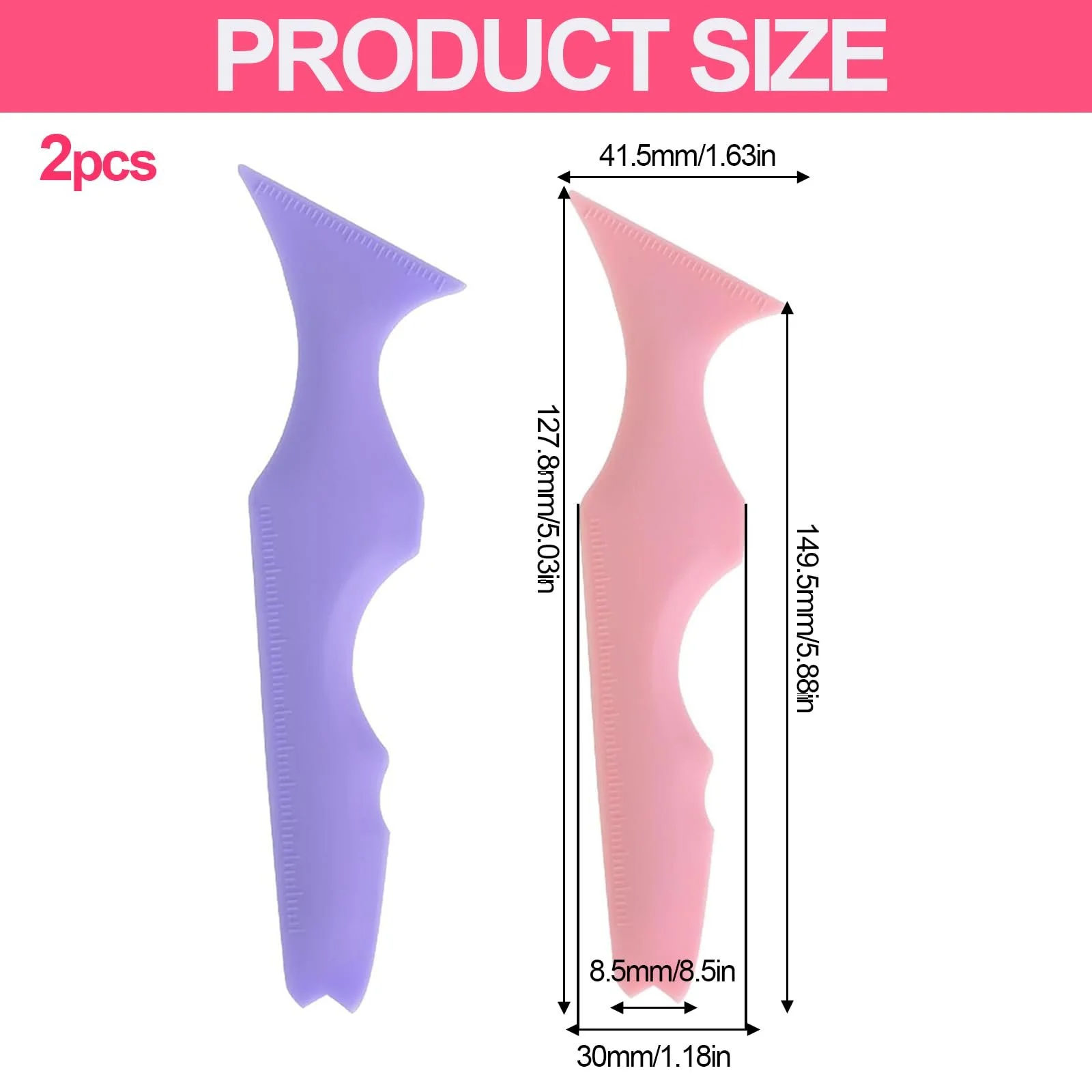 Набір з 2 трафаретів для підводки ChAusa, силіконові, фото №2 Набір з 2 трафаретів для підводки ChAusa, силіконові, фото №2