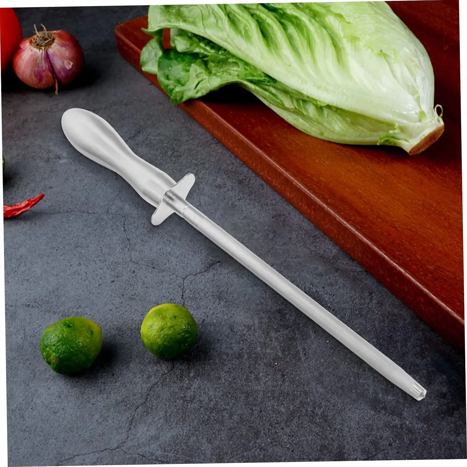 Мусат для ножей ручной нержавеющая сталь с большой рабочей поверхностью, фото №8