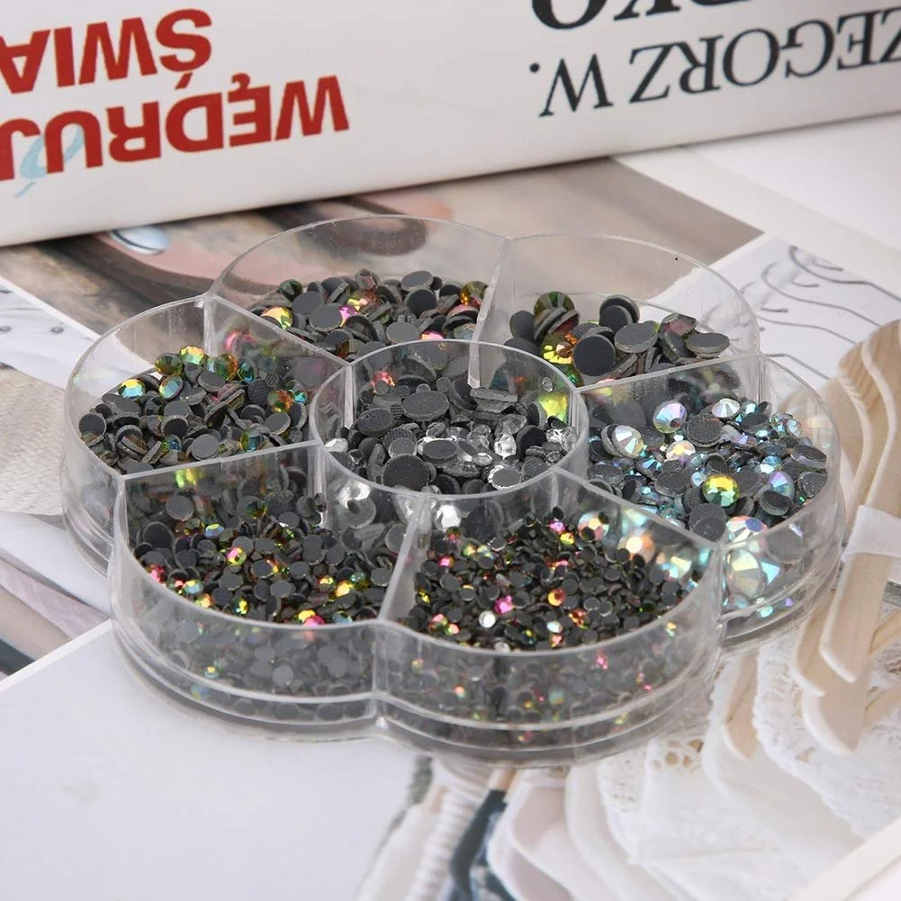 Скляні стрази 2-6 мм для виготовлення ювелірних виробів своїми руками, різні кольори, спеціальний скляний матеріал для одягу та взуття (1), фото №5