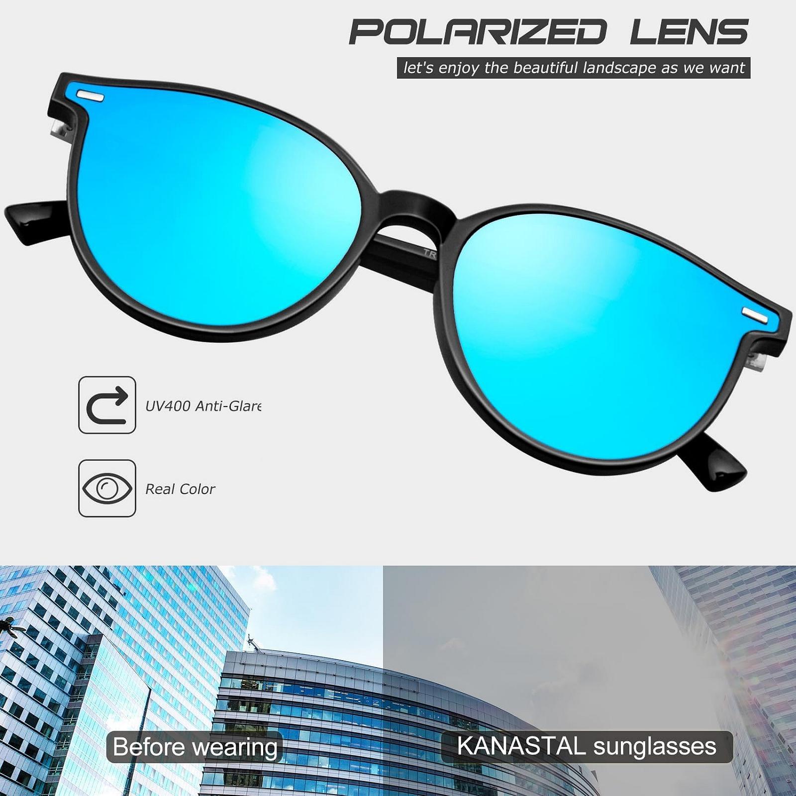 Великі поляризовані сонцезахисні окуляри KANASTAL Жіночі в стилі ретро вінтаж, фото №3