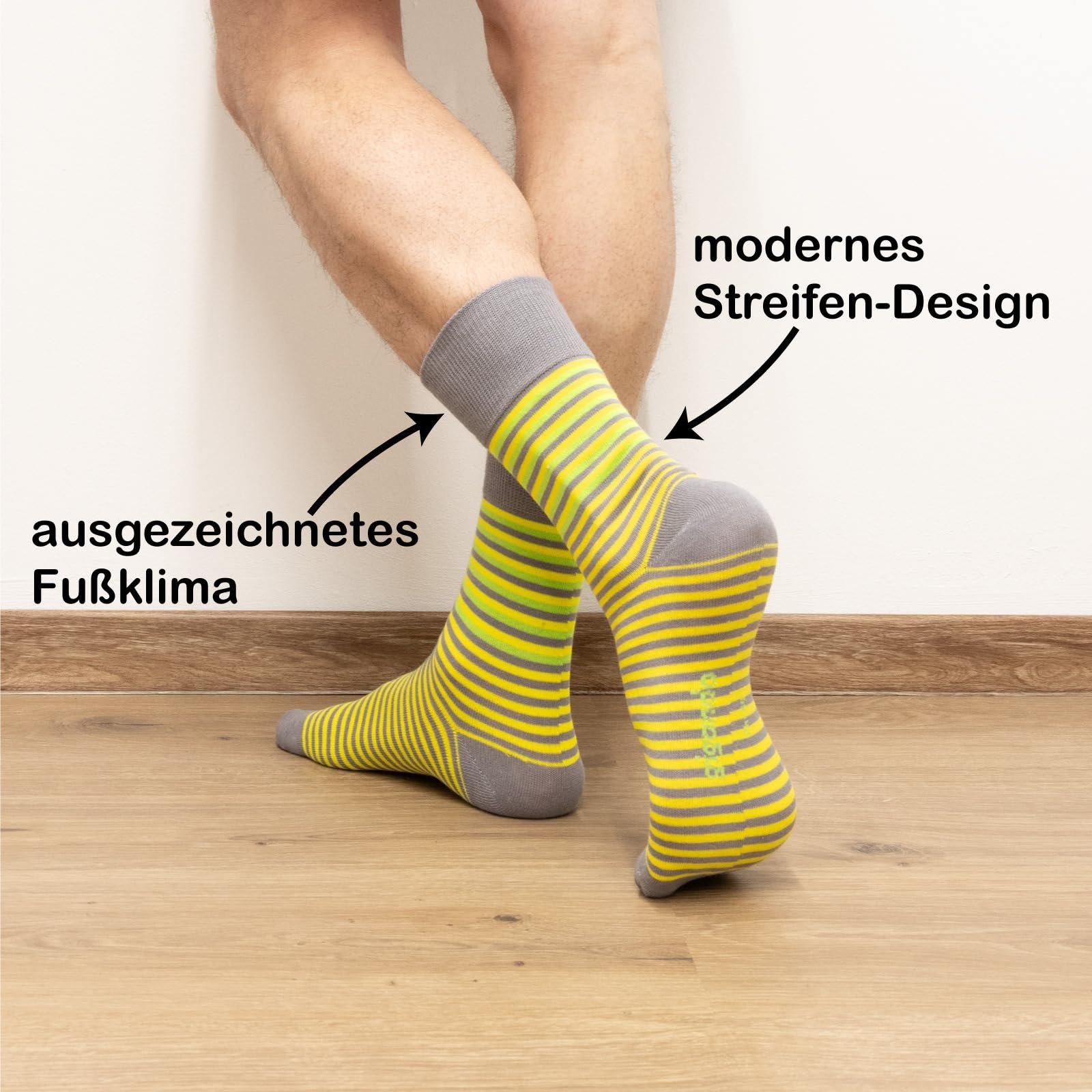 Полосатые носки хлопковые разноцветные, фото №5