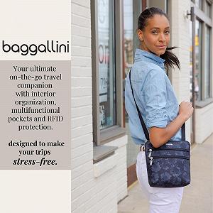 Сумка через плечо Baggallini Essential со встроенным RFID держателем для карт и карманом для быстрого доступа к телефону synthetic.ua - Фото 1