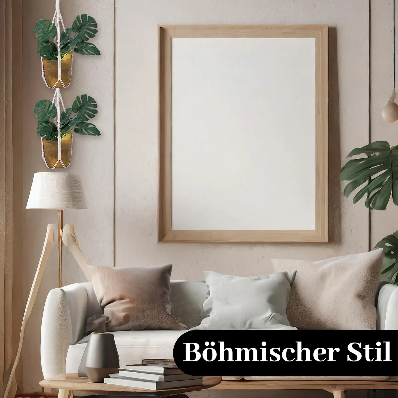 Підвісний кошик макраме Набір 2 шт. Бавовна 50 см, фото №5 Підвісний кошик макраме Набір 2 шт. Бавовна 50 см, фото №5