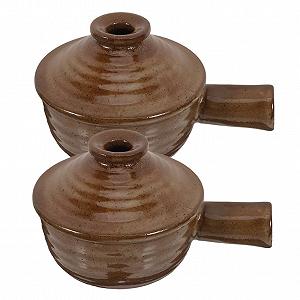 Набор кастрюль для супа Cabilock из японской грубой глины с крышкой и ручкой ретро 2 шт. - Фото 1