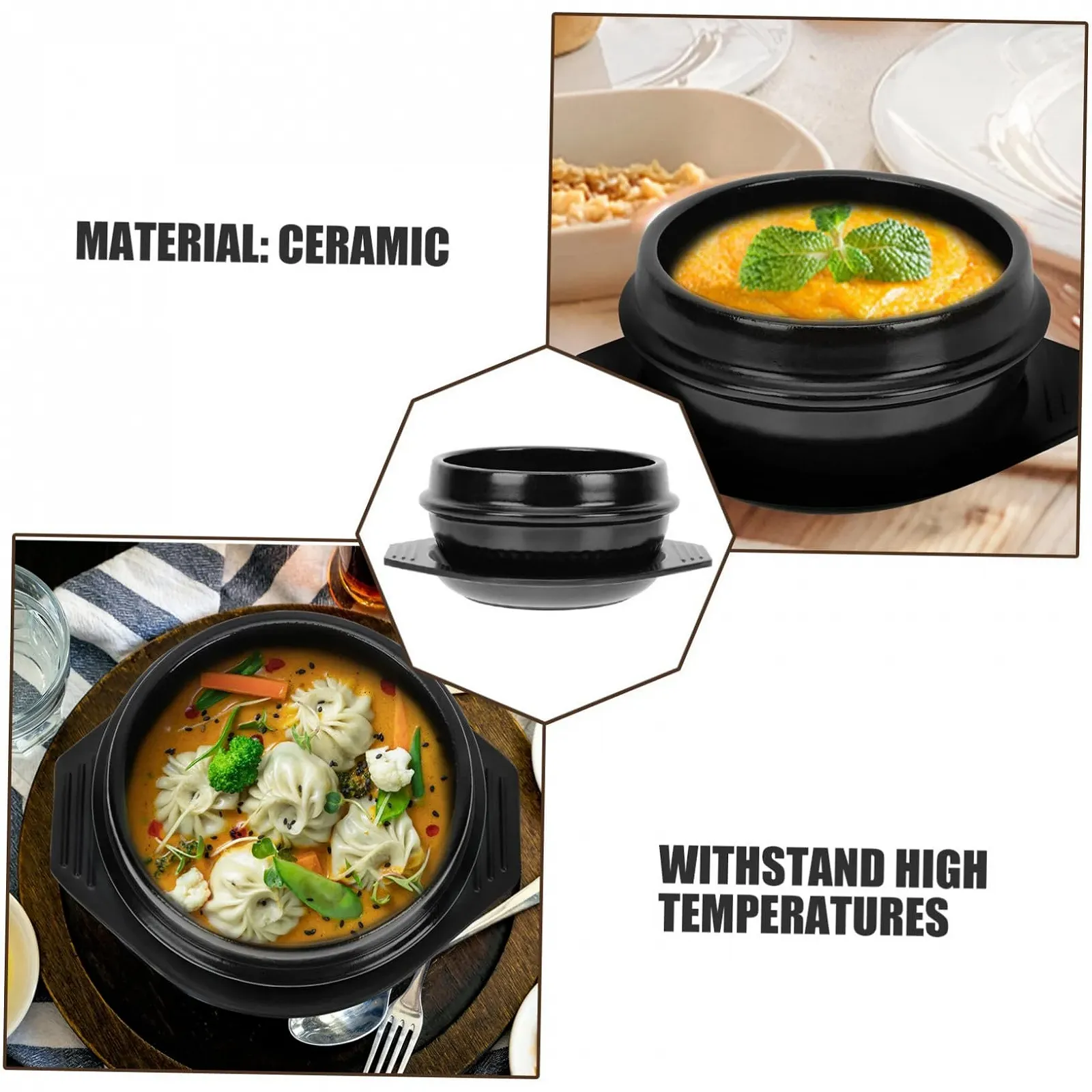 Горшок керамический термостойкий с подносом, фото №4