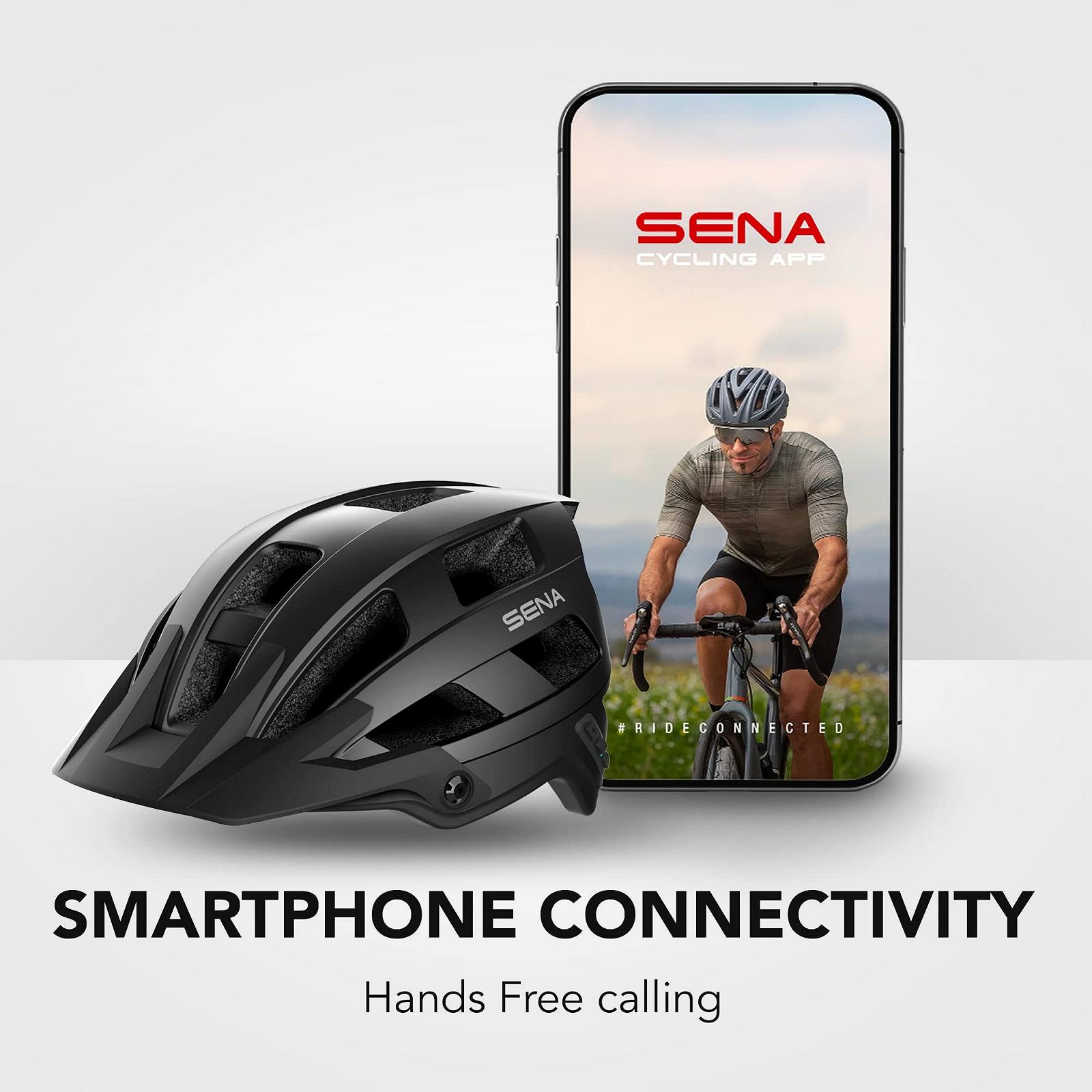 Шолом для гірського велосипеда Sena M1/M1 EVO Smart з Bluetooth-інтеркомом та можливістю підключення до смартфона для прослуховування музики, GPS та телефонних дзвінків, фото №6