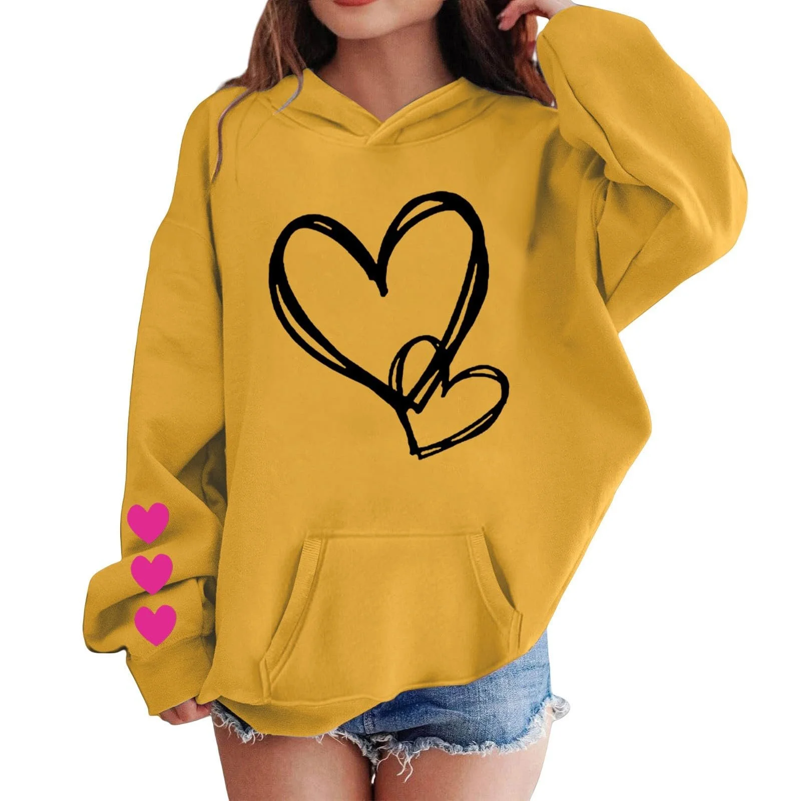 Худи Generisch для девочек с карманами 158, фото №1