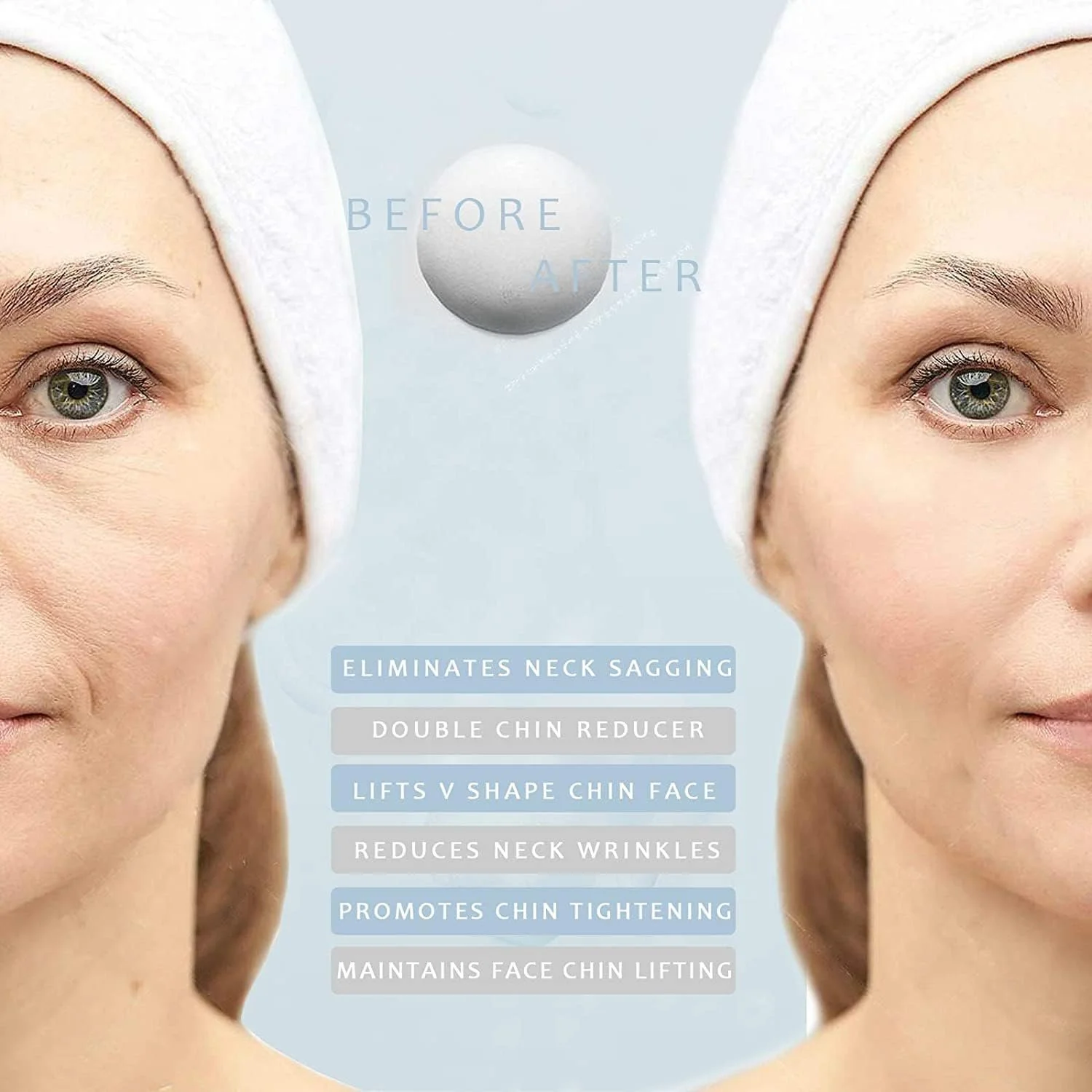 Маска для лица DOKONIMO для удаления двойного подбородка, V-образный корректор лица для подтяжки подбородка, маска для подтяжки лица, патчи против морщин, 5 штук, маска для подтяжки подбородка для женщин, фото №3