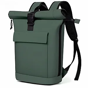 Рюкзак для ноутбука Rolltop 17 дюймів водонепроникний Зелений - Фото 1