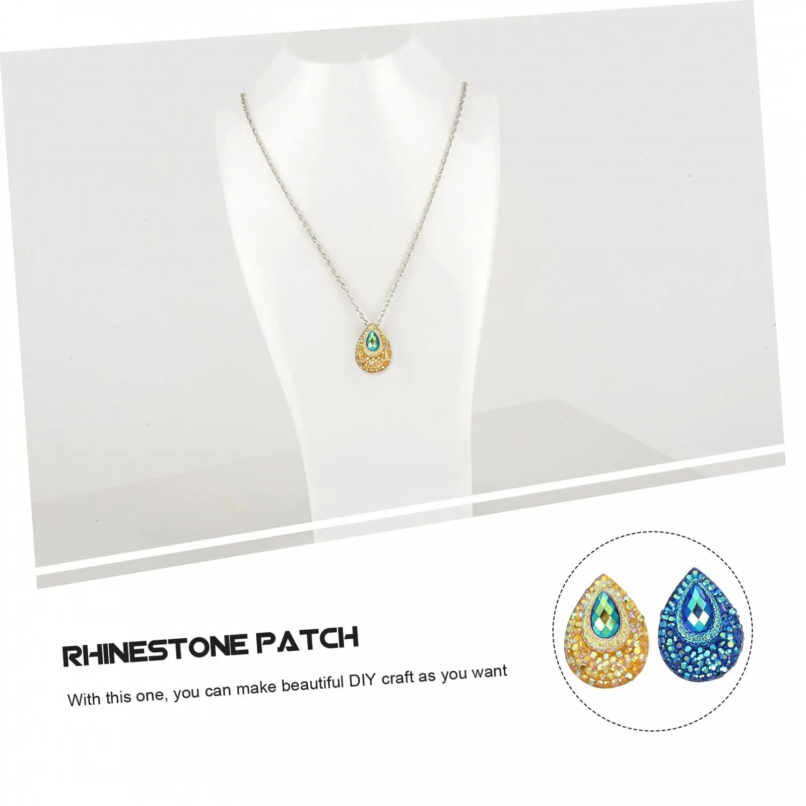 Стрази Крапля NUOBESTY 200 штук, аплікація, прикраси плоскі стрази павич, вставки для саморобних нашивок зі стразами, смола, фото №9