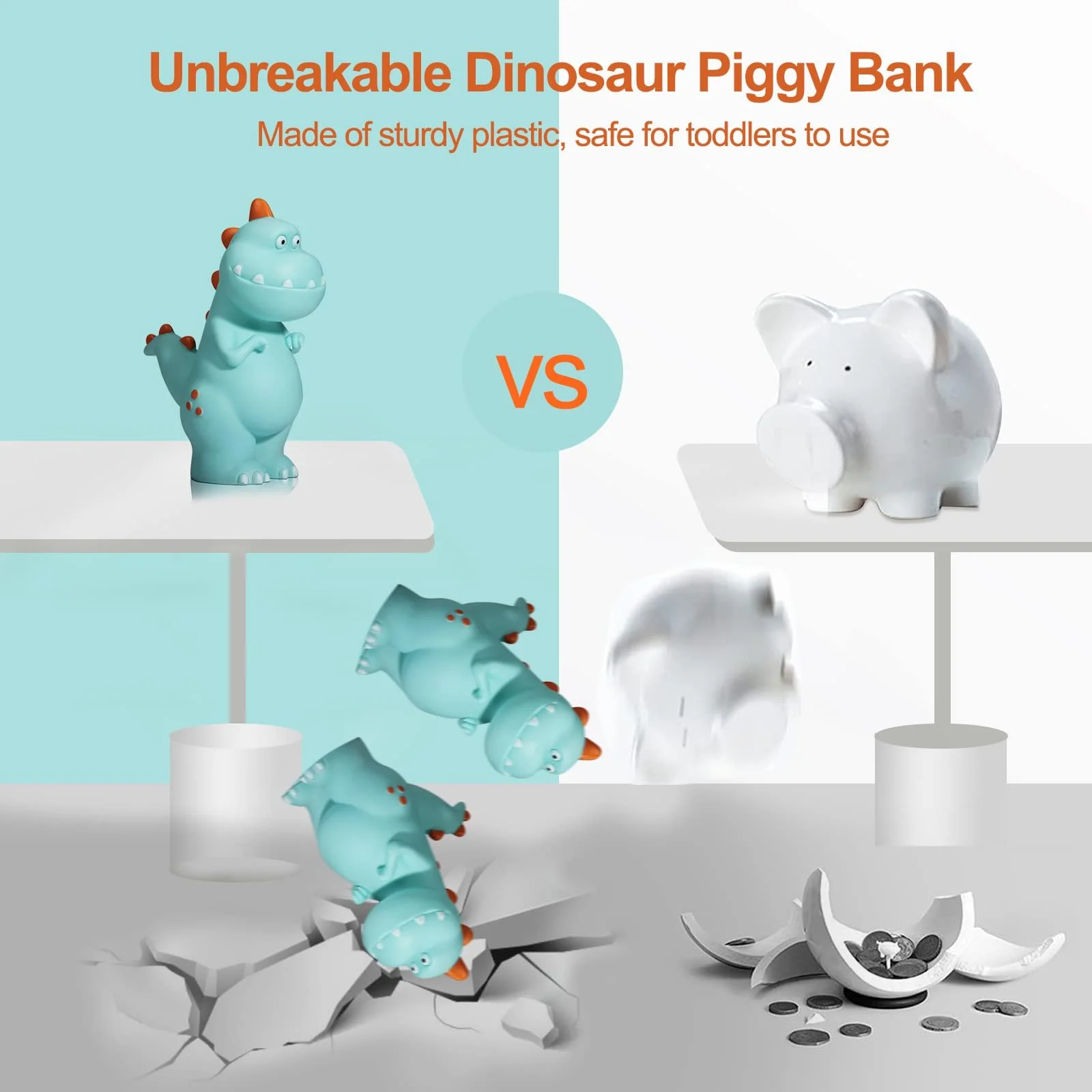 Скарбничка дитяча Dinosaur небитка, фото №3