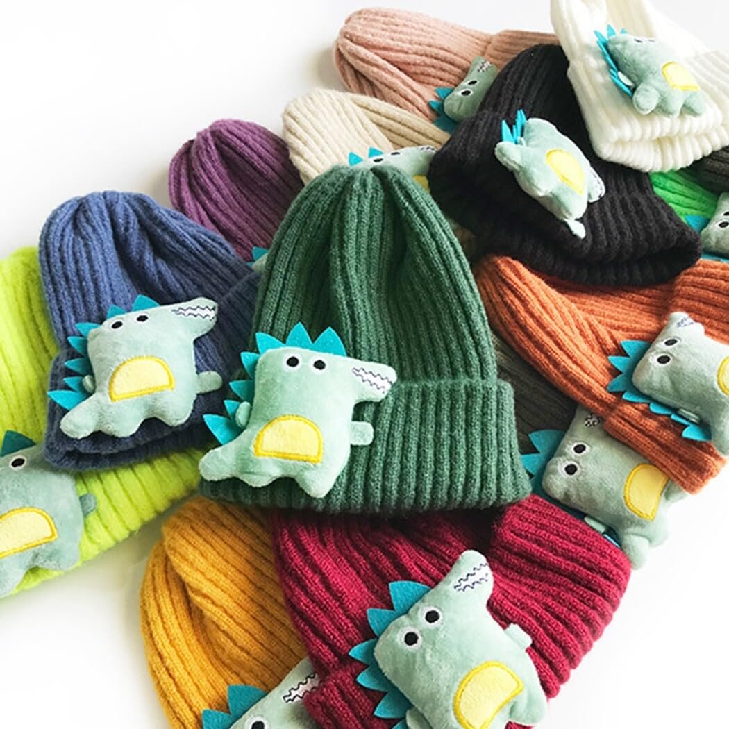 Вязаная детская шапка Yeeplant с милым мультяшным динозавром, фото №5 Вязаная детская шапка Yeeplant с милым мультяшным динозавром, фото №5