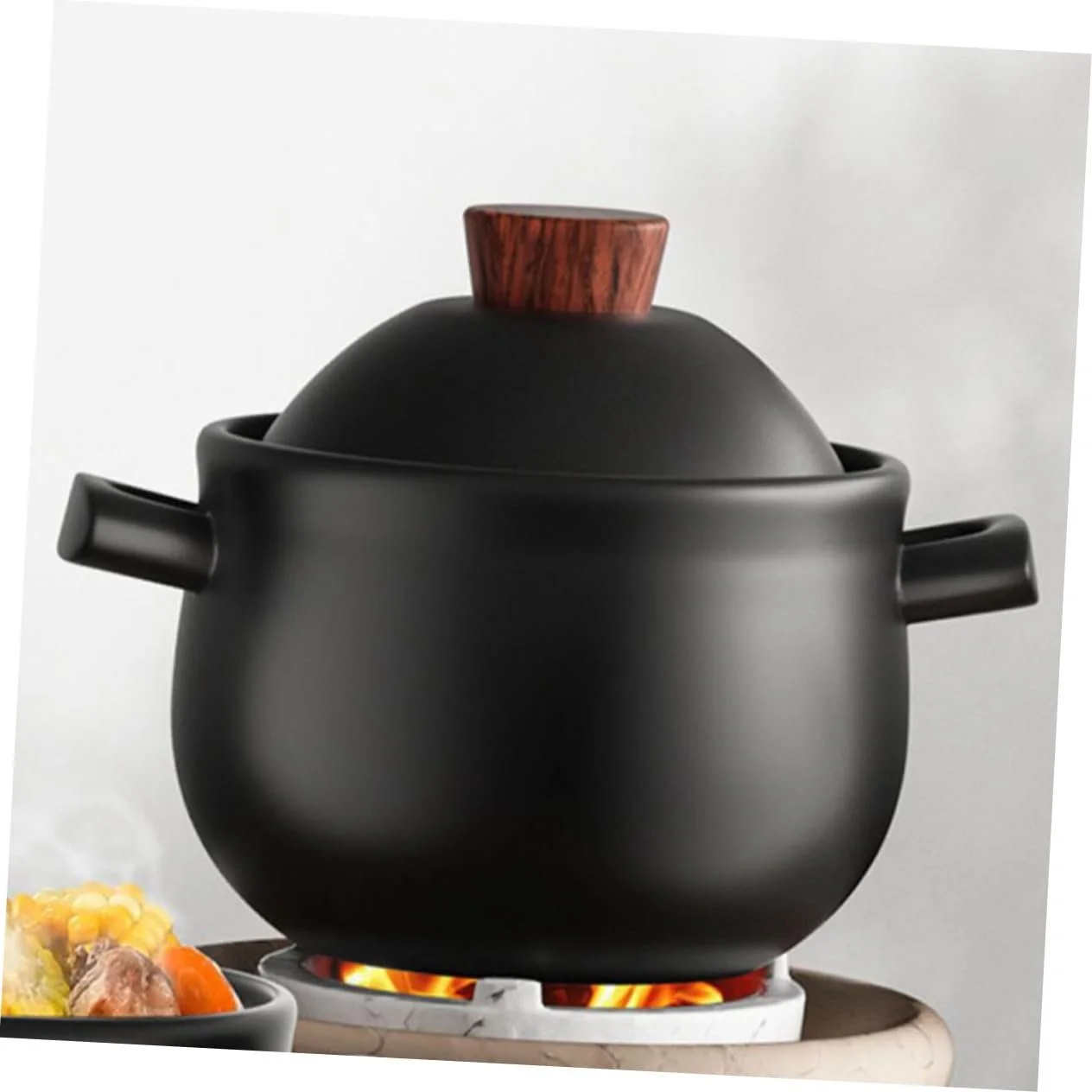 Кастрюля керамическая Ciieeo 3,6 л с ручкой термостойкая для газовой плиты, фото №8