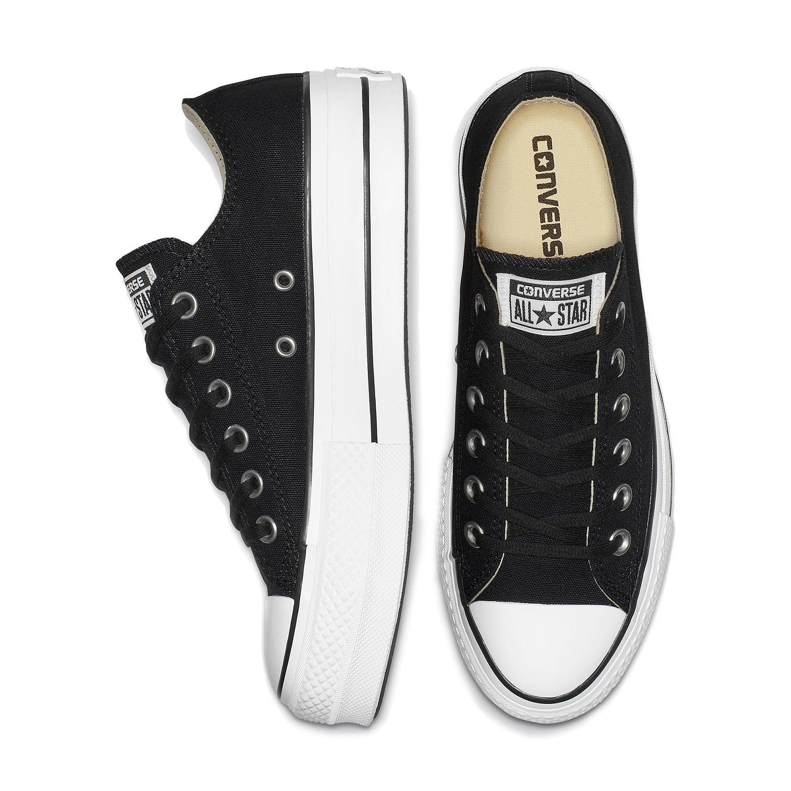Кеды Converse Chuck Taylor All Star Lift OX Chucks 561681C Черные/Белые, фото №4