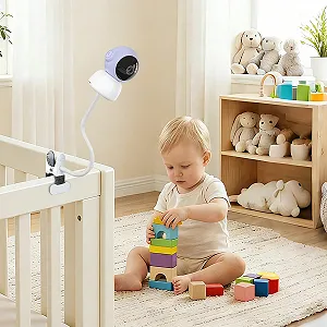Тримач для відеоняні ieGeek Baby 1T/Baby 4/7S 80 см Гнучкий кронштейн Металевий затискач 1/4" synthetic.ua - Фото 1