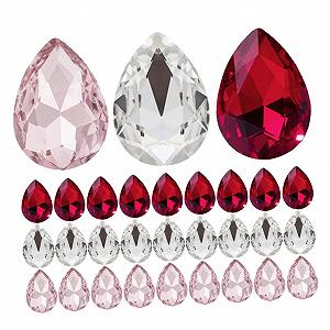 Стразы Стеклянные подвески для одежды 150 шт капля - Фото 1