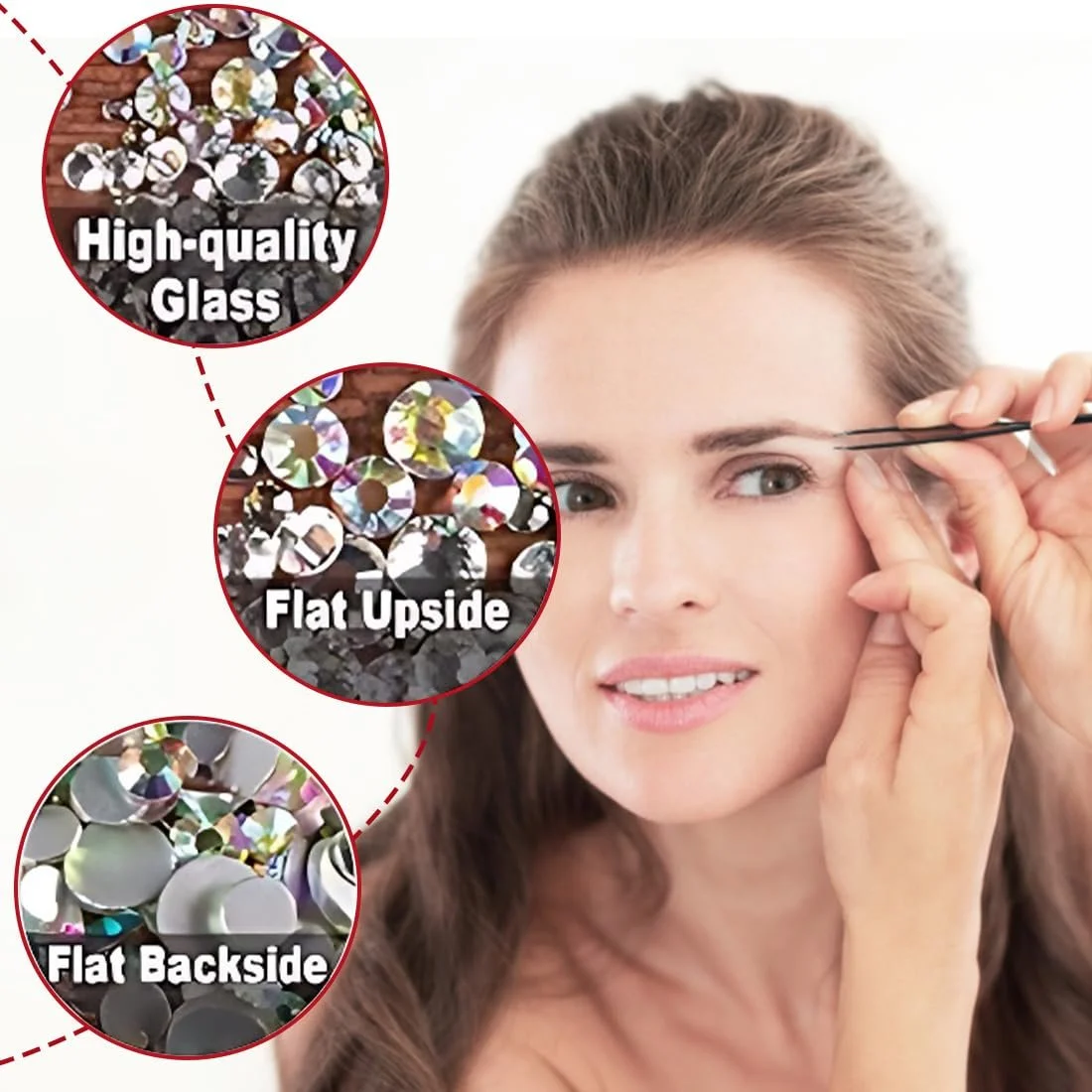 Стразы для ногтей 5000 шт., блестки для ногтей, блестки, наклейки для ногтей с кристаллами, драгоценные камни для ногтей, AB стразы с пинцетом для подбора для наборов для украшений, аксессуары для ногтей, 2 мм, фото №3