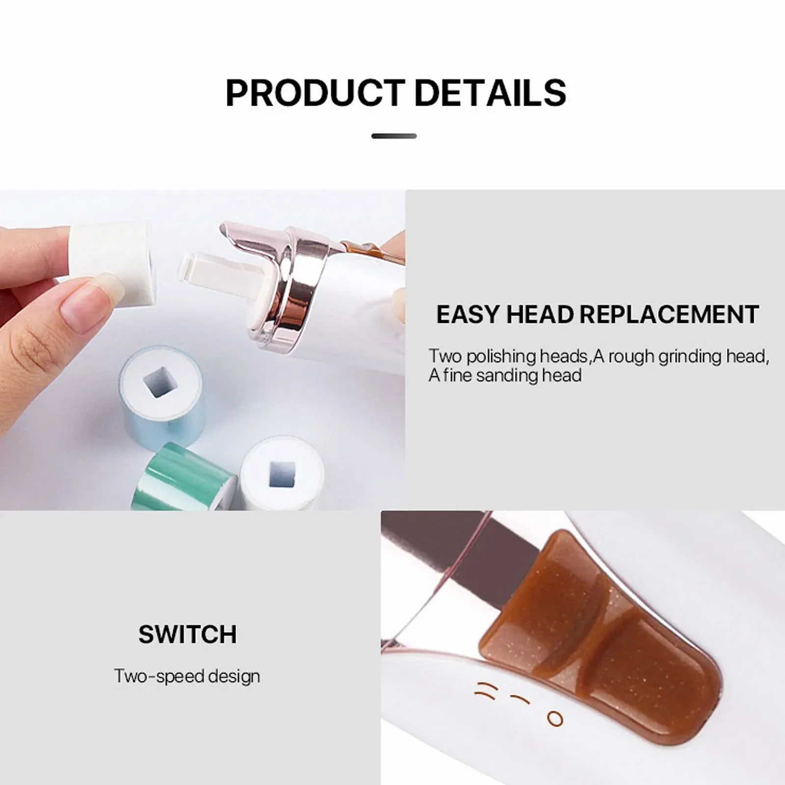 Електричний набір для манікюру Суха батарея Портативний, фото №3